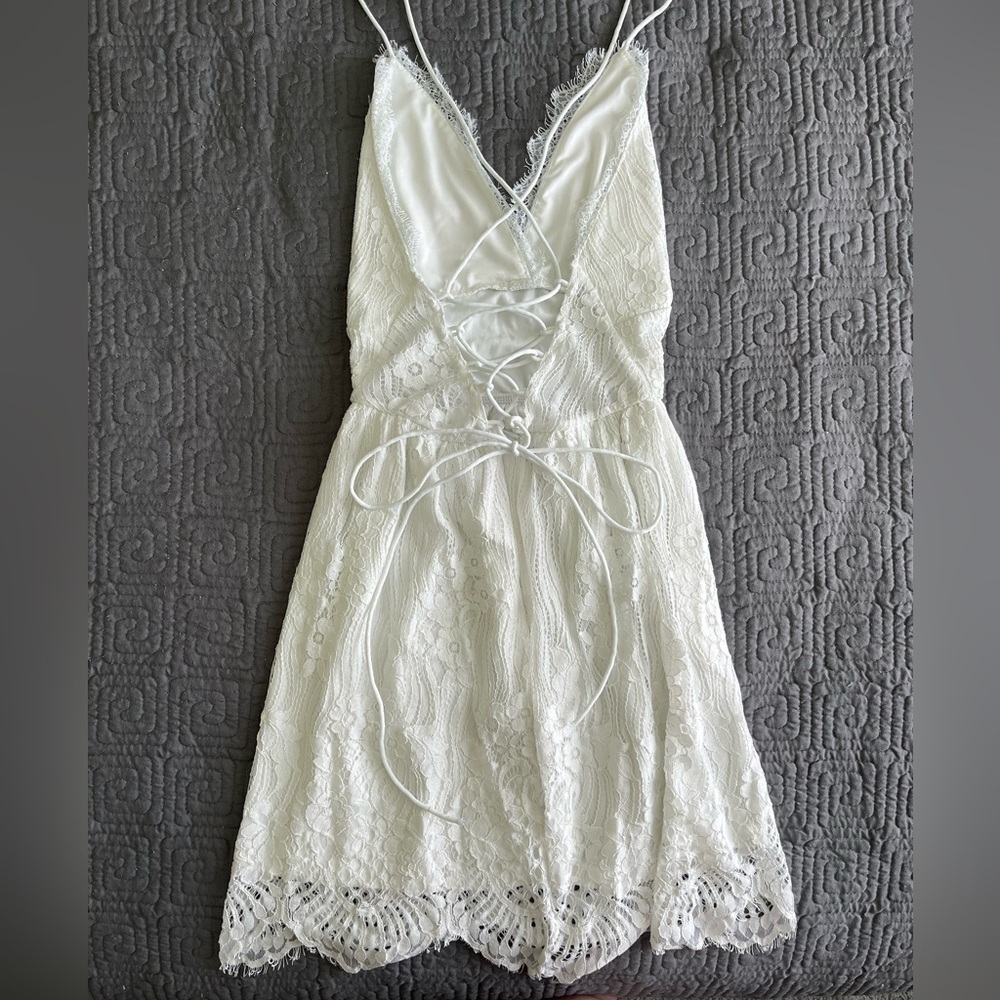 Aooksmery White Lace Dress - Picture 4 of 5